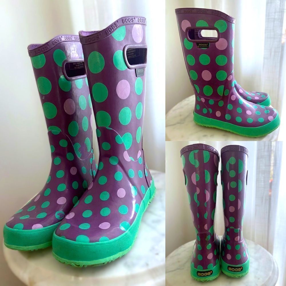 Bogs Kids rain boot Dots  size 3
